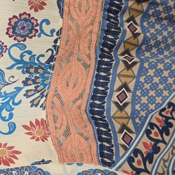 {Vincente} Women's Paisley Print Tunic Duster - Size Medium - Picture 15 of 15